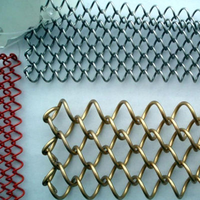 다이아몬드 체인 링크 알루미늄 2.0 밀리미터 장식적 와이어 메쉬
